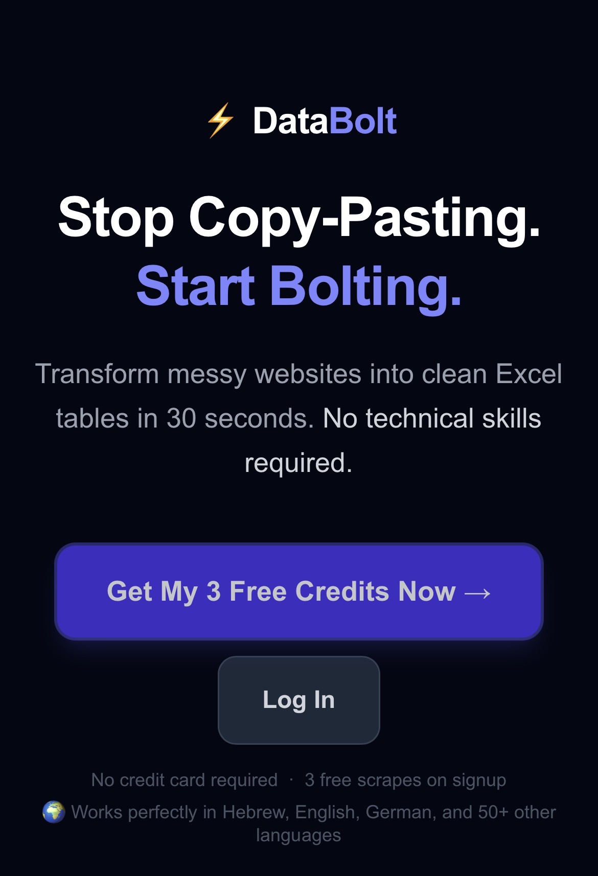DataBolt - AI-Powered Web Scraping logo